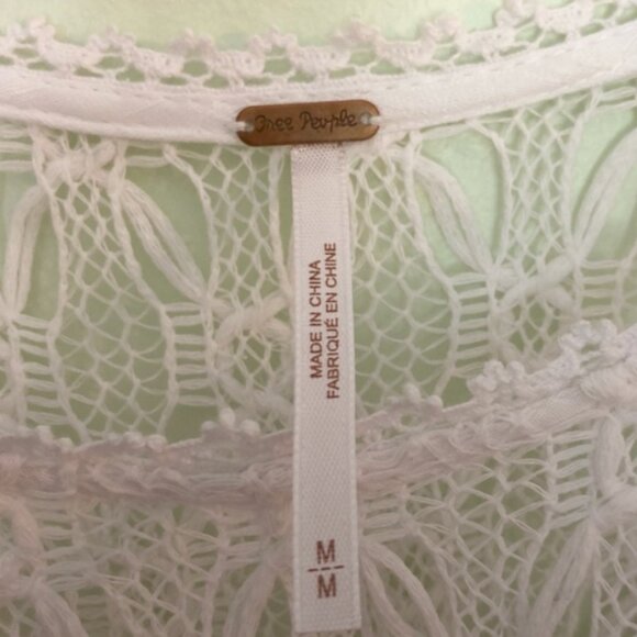 NWT Free People White Fiesta Summer Dress Size M - Picture 12 of 16